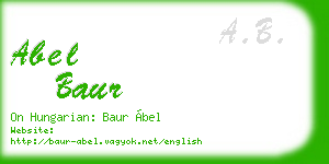 abel baur business card
